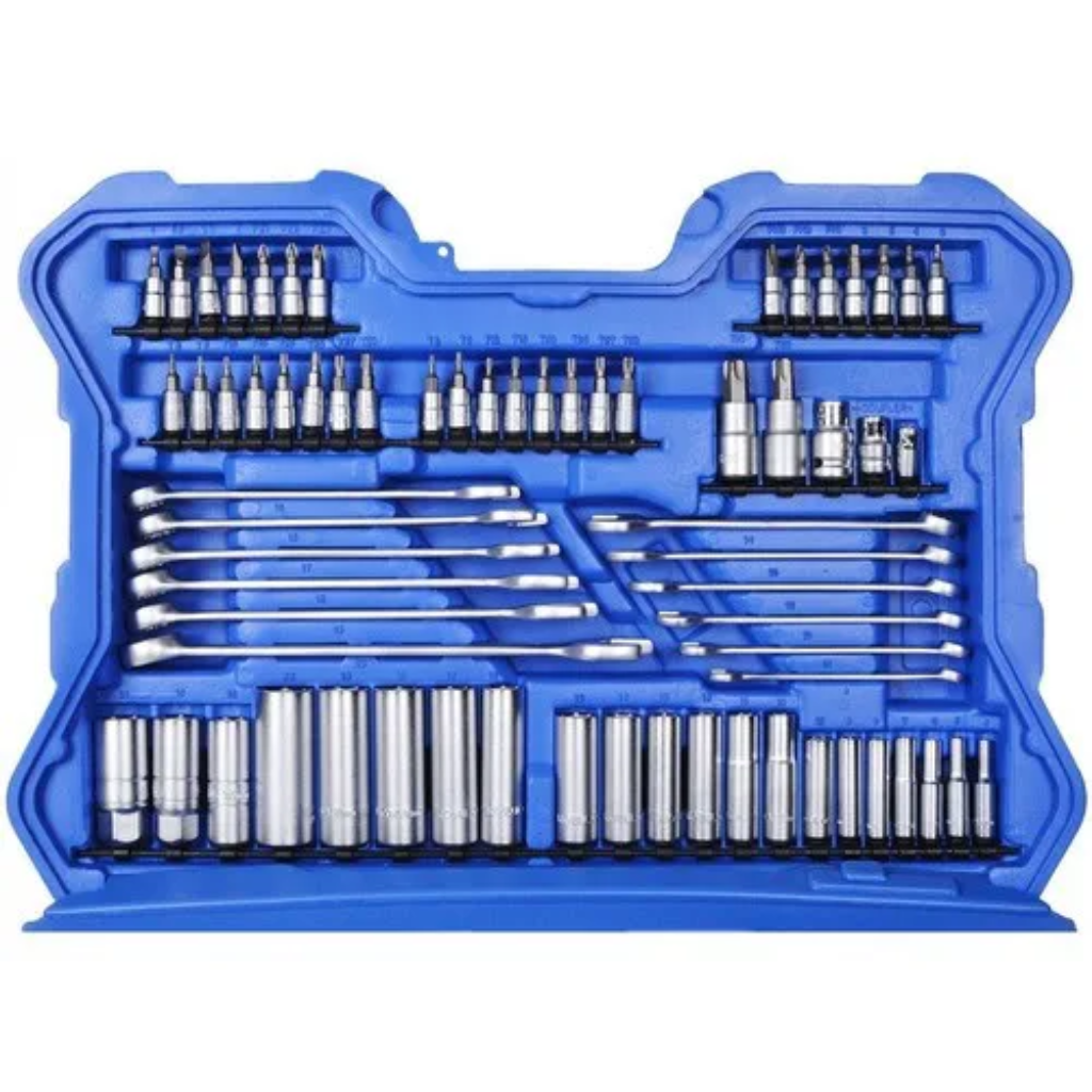 Jogo de Soquete 214 Peças 1/4 3/8 1/2Pol