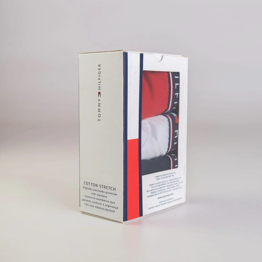 Kit 5 Camisetas Tommy + 3 Cuecas Boxer de Brinde