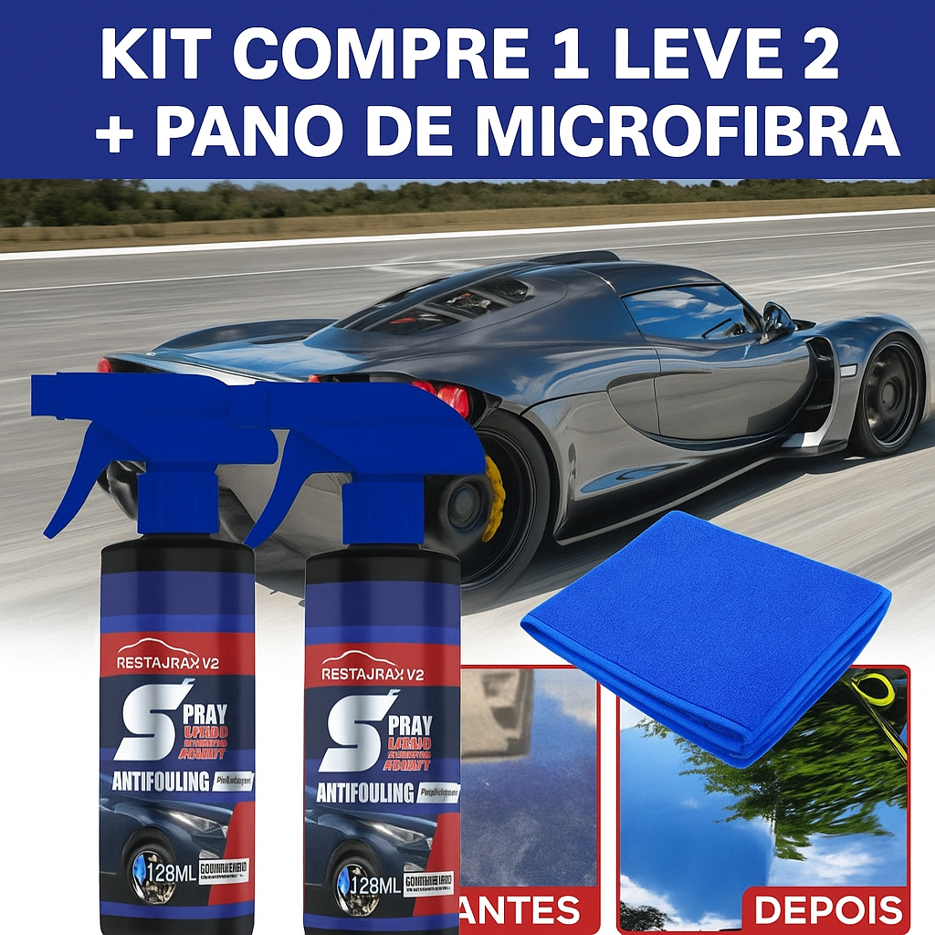 PAGUE 1 LEVE 2 Restaurax V2® - Compatível com Todas as Cores - Remove Manchas, Riscos e Pintura Queimada - Restaura o Brilho - 128ML - ULTIMO DIA DE PROMOÇÃO