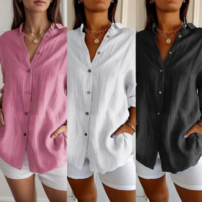 Kit 3 Camisas Ibiza em Linho – Design Semi Plissado