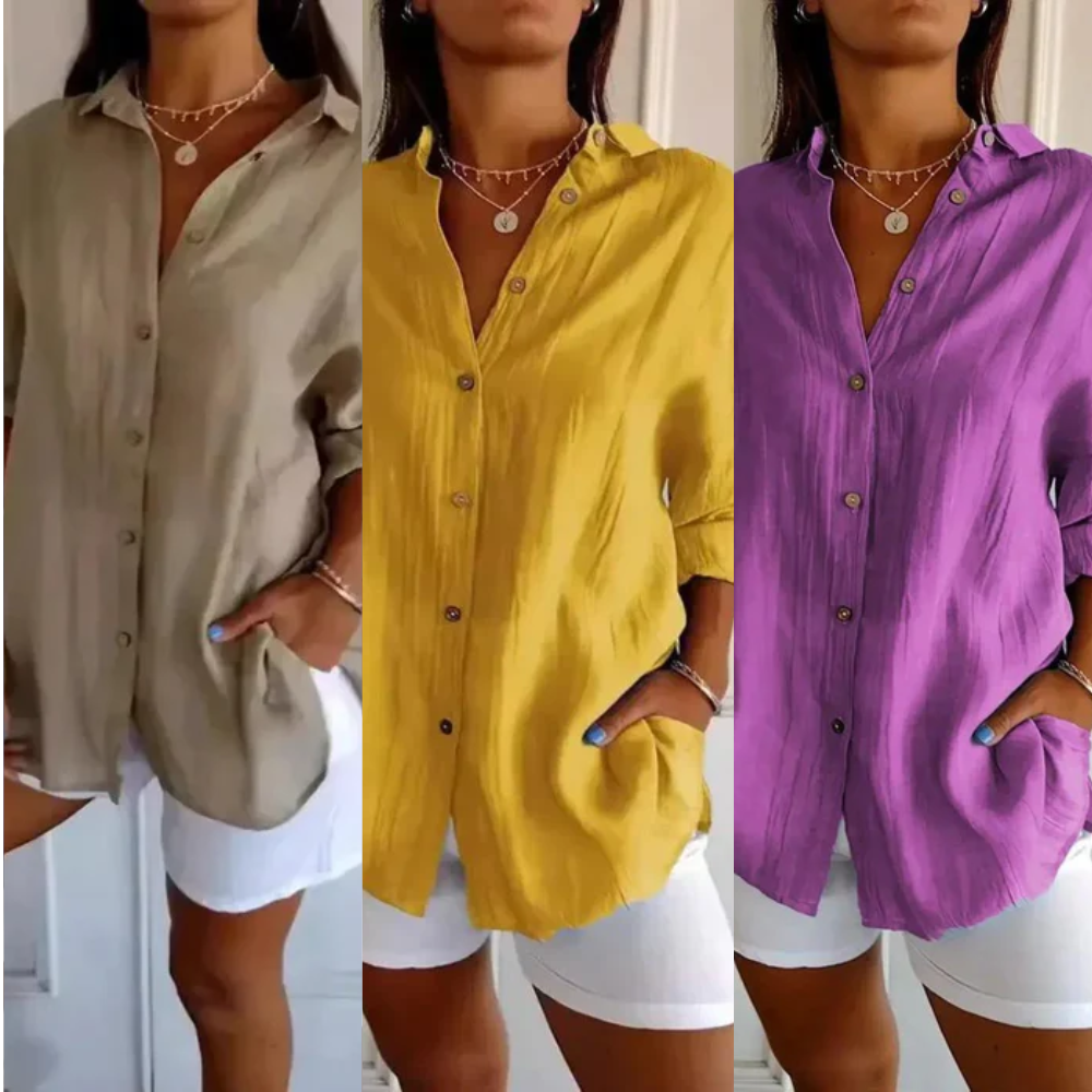 Kit 3 Camisas Ibiza em Linho – Design Semi Plissado