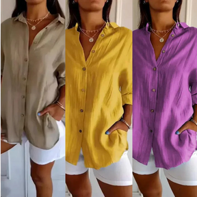 Kit 3 Camisas Ibiza em Linho – Design Semi Plissado