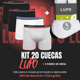 Kit 20 Cuecas LUPO Original - PROMOÇÃO ACABA HOJE