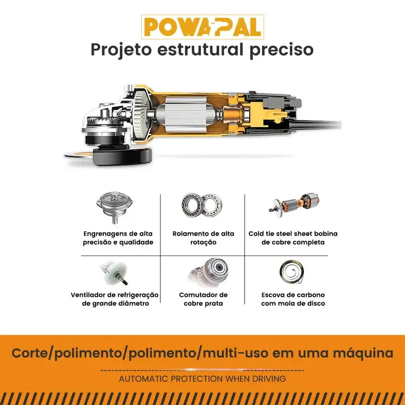 Promoção Primeira Compra: Esmerilhadeira Angular 650W