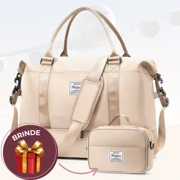 Bolsa-Mala com Bolsos Multifuncionais + BRINDE